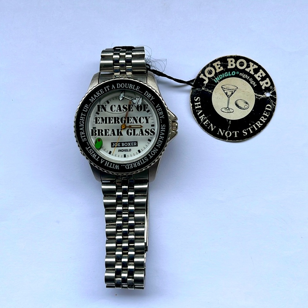 Joe Boxer vintage "Martini" (007) watch w metal band